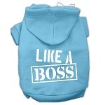 Like a Boss Screen Print Pet Hoodies (Color/Size: Baby Blue Size Lg)