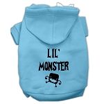 Lil Monster Screen Print Pet Hoodies (Color/Size: Baby Blue Size Lg)