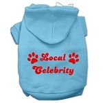 Local Celebrity Screen Print Pet Hoodies (Color/Size: Baby Blue Size Lg)